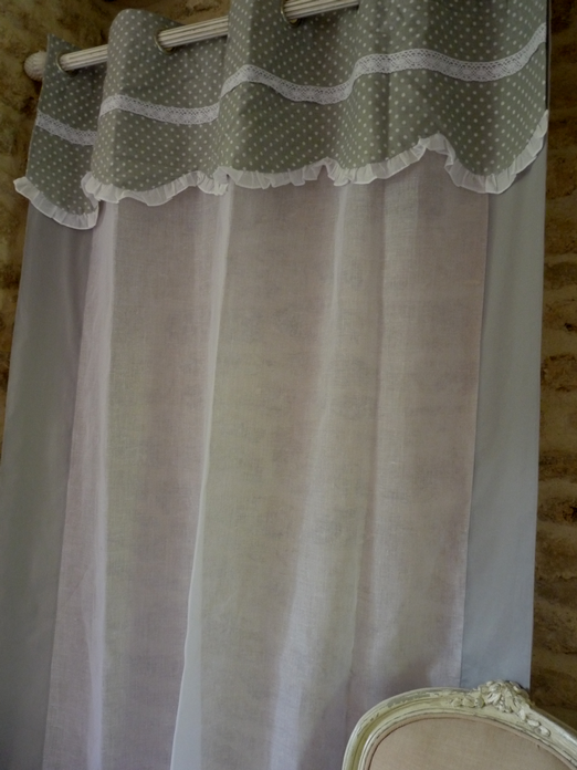 Rideaux plumetis romance Rideaux a volant